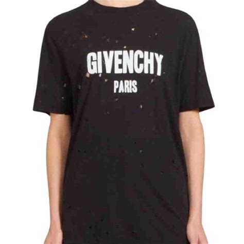 black givenchy t shirt with holes|givenchy t shirt men price.